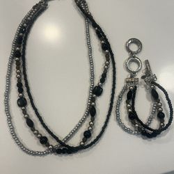 Beaded Necklace & Bracelet 