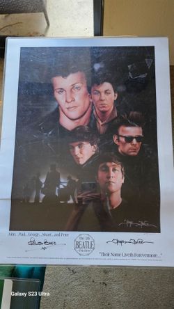 Beetles Poster Signed