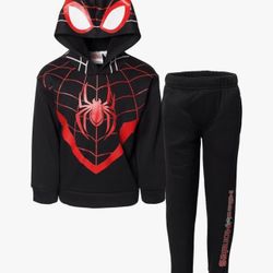 Marvel Spider-Man Avengers Fleece Cosplay Pullover Hoodie and Jogger Pants Outfit Set Toddler to Big Kid Sizes 2T