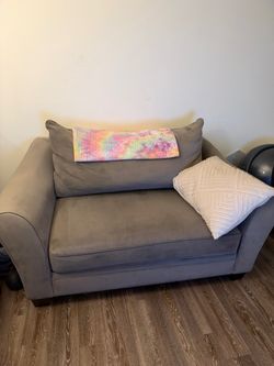 Grey loveseat