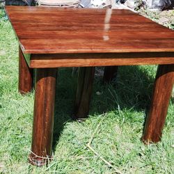 Antique Dining Room Table W 2 Leaves And 5 Legs On Castors 
