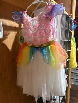 Girls Rainbow Tutu Dress Costume