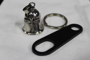 Motorcycle Guardian Angel Bell - Celtic Cross Themed