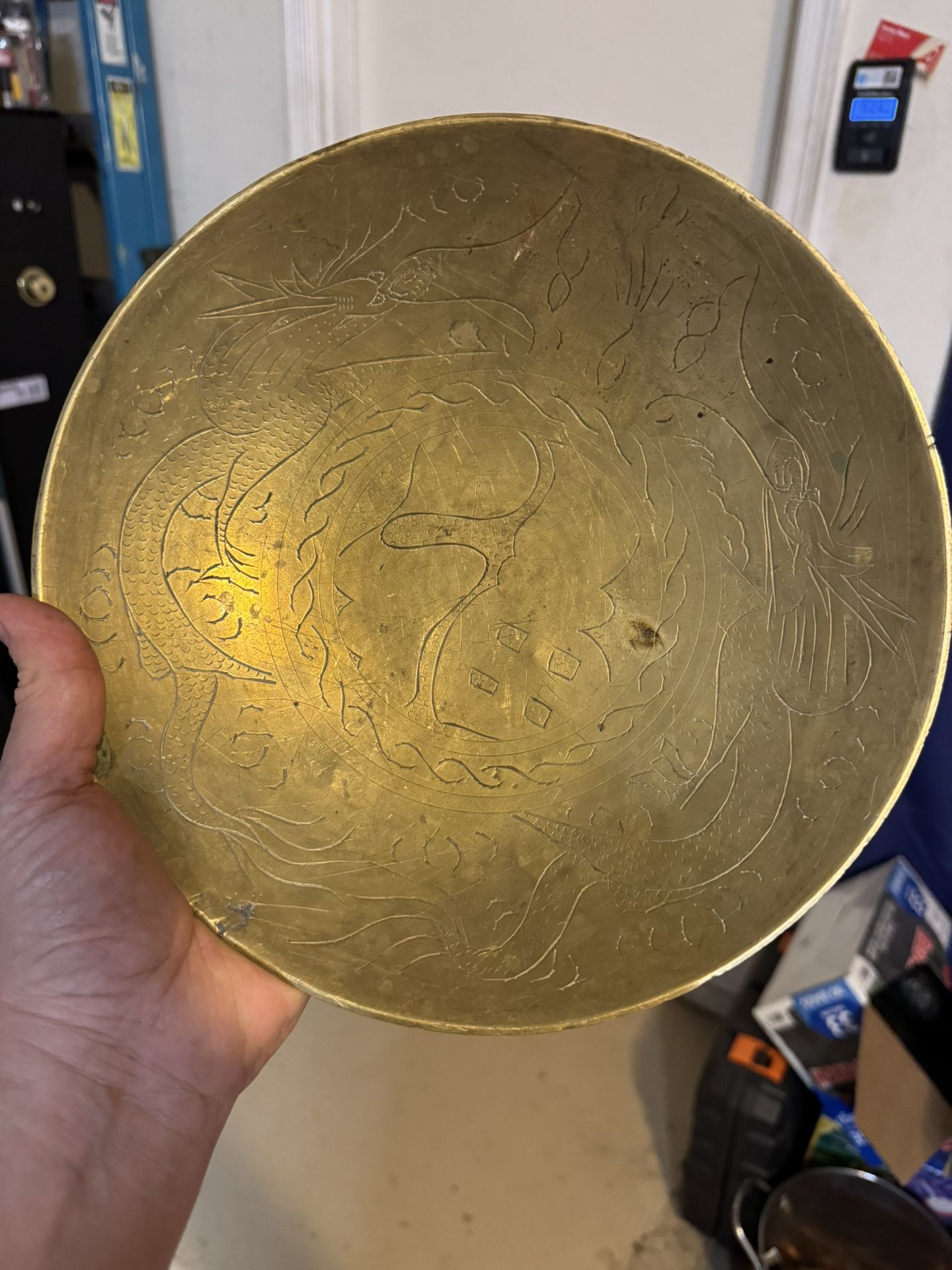 10” Brass Dragon Bowl