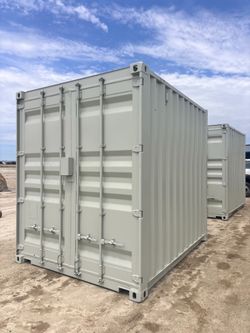 10FT HIGH CUBE SHIPPING CONTAINER – WIND & WATERTIGHT | HEAVY DUTY STORAGE SHED | CONEX BOX (REFURBISHED w/ SWING DOORS)