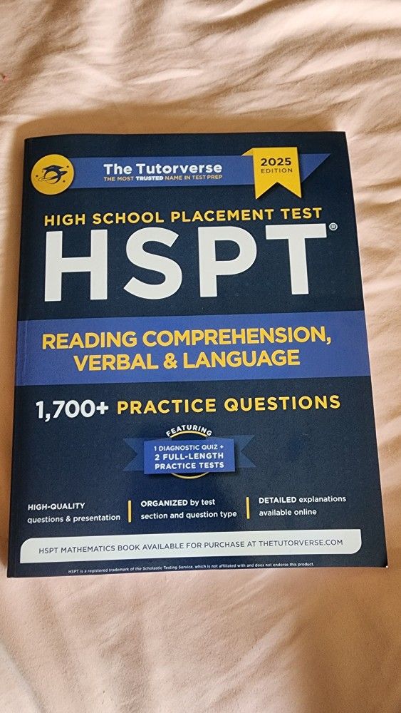 High school placement test (HSPT) Book - Not Used