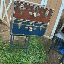 Two Old , Antique Trunks (30” Long X 16” Wide X 12” High) One For $15 , Both For $25