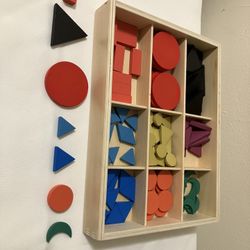 Montessori: Wooden Grammar Symbols. Signos Gramaticales de Madera.