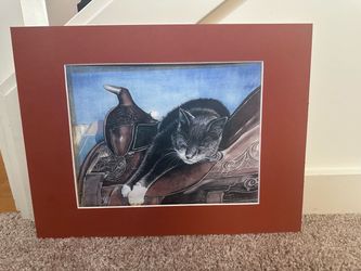 Cat art print picture