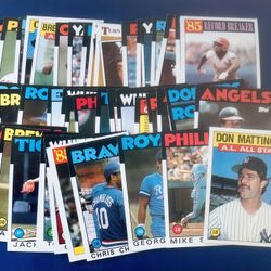 1986 Topps Baseball Card Lot - HOF, All Stars, Rookies, Checklists 