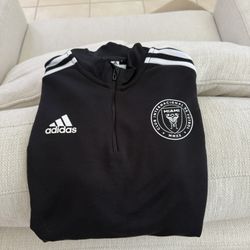 ADIDAS AEROREADY  Inter Miami 3/4 zip up sweater  Size Adult SMALL