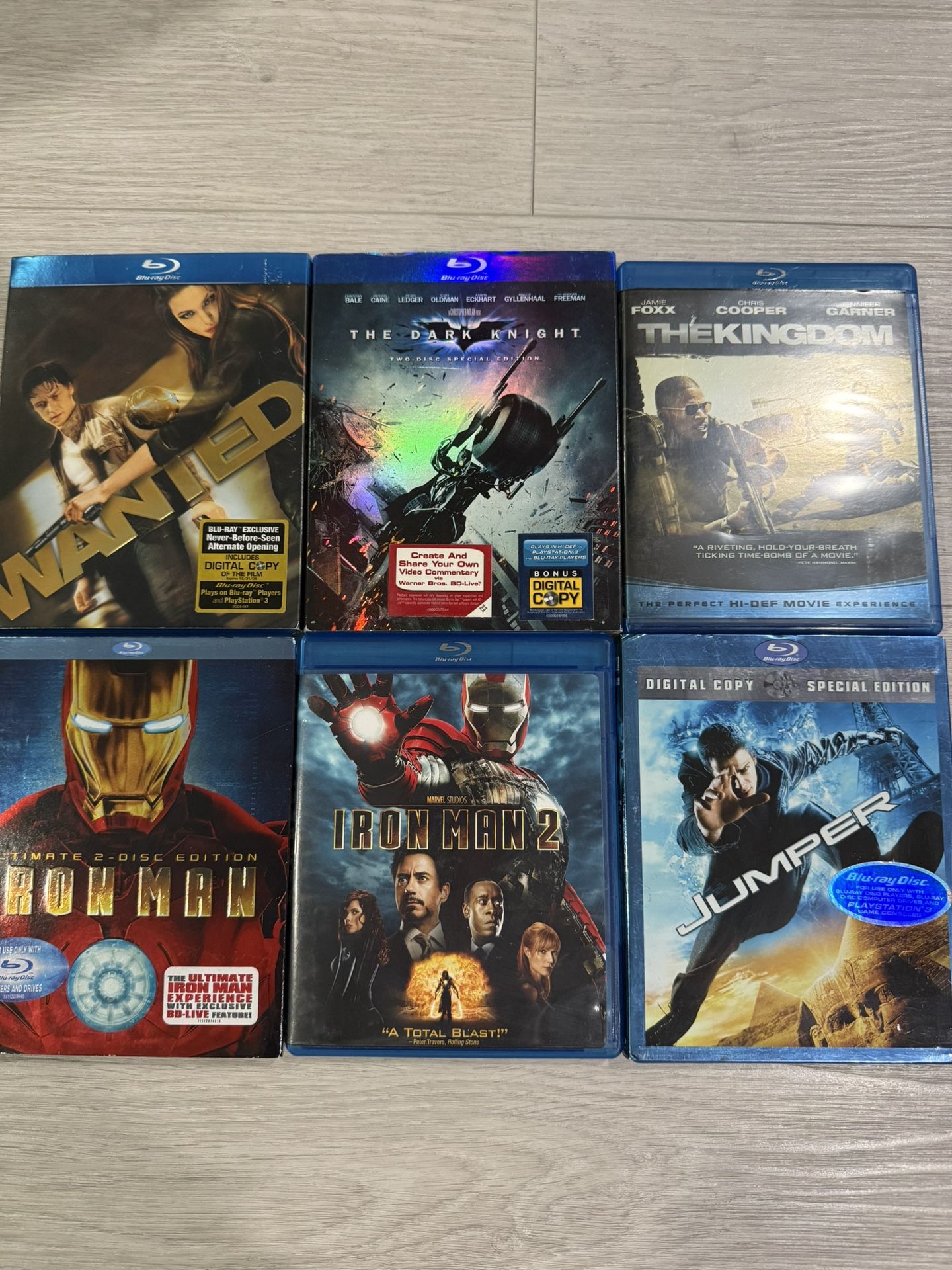 6 Blu-ray DVDs Set