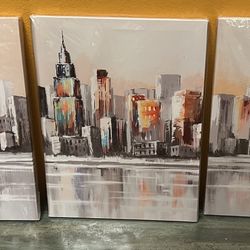 New New York City Pictures On Canvas 3 Pack. Ready To Hang 