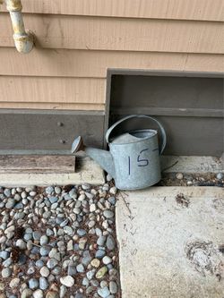 Galvanized watering can