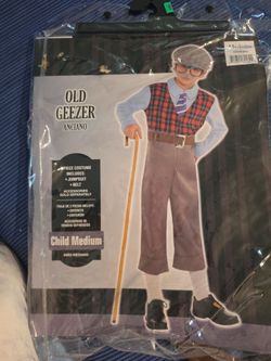 Old Geezer Old man Child Size M costume