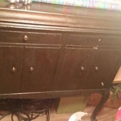 Black antique cabinet