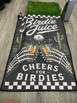 Birdie Juice Golf Towel with Carabiner Clip
