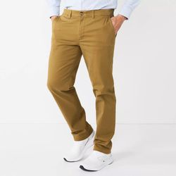 New Men's Sonoma Goods For Life® Flexwear Straight-Fit Chinos 34/30 Dark Khaki