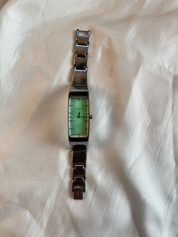 Fossil F2 women’s bracelet steel watch ES-9062 rectangular holographic green Fossil F2 women main image 3