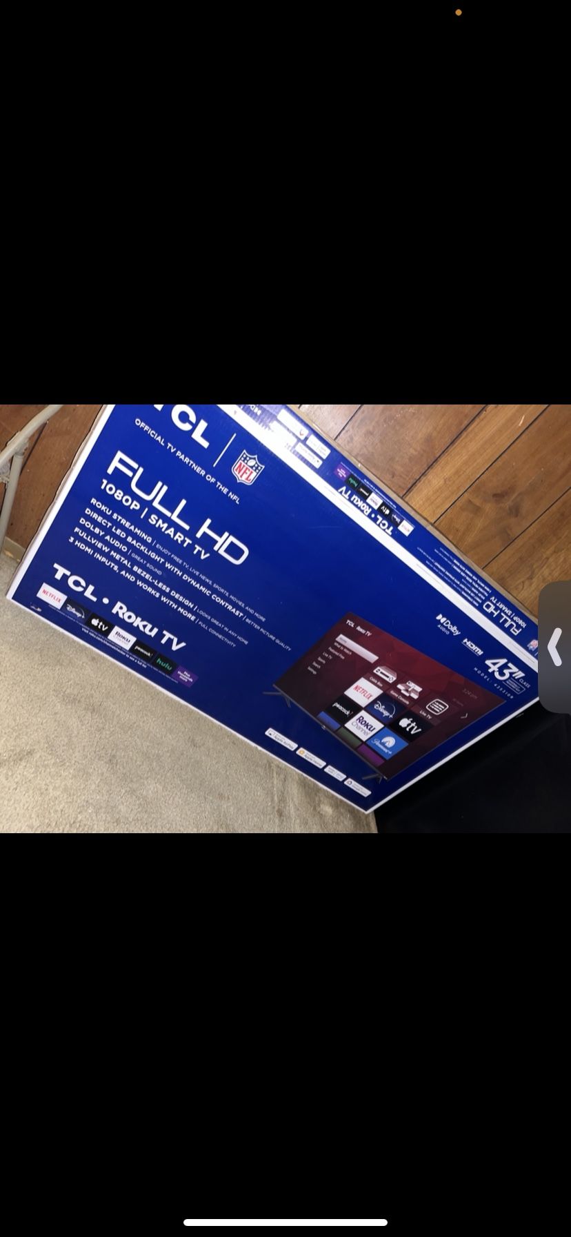 43 Inch TCL Roku Tv