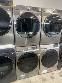 New Samsung Steam Washer And Dryer Electric 220v Set Smart 