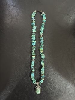 Sterling Turquoise Navajo Necklace 