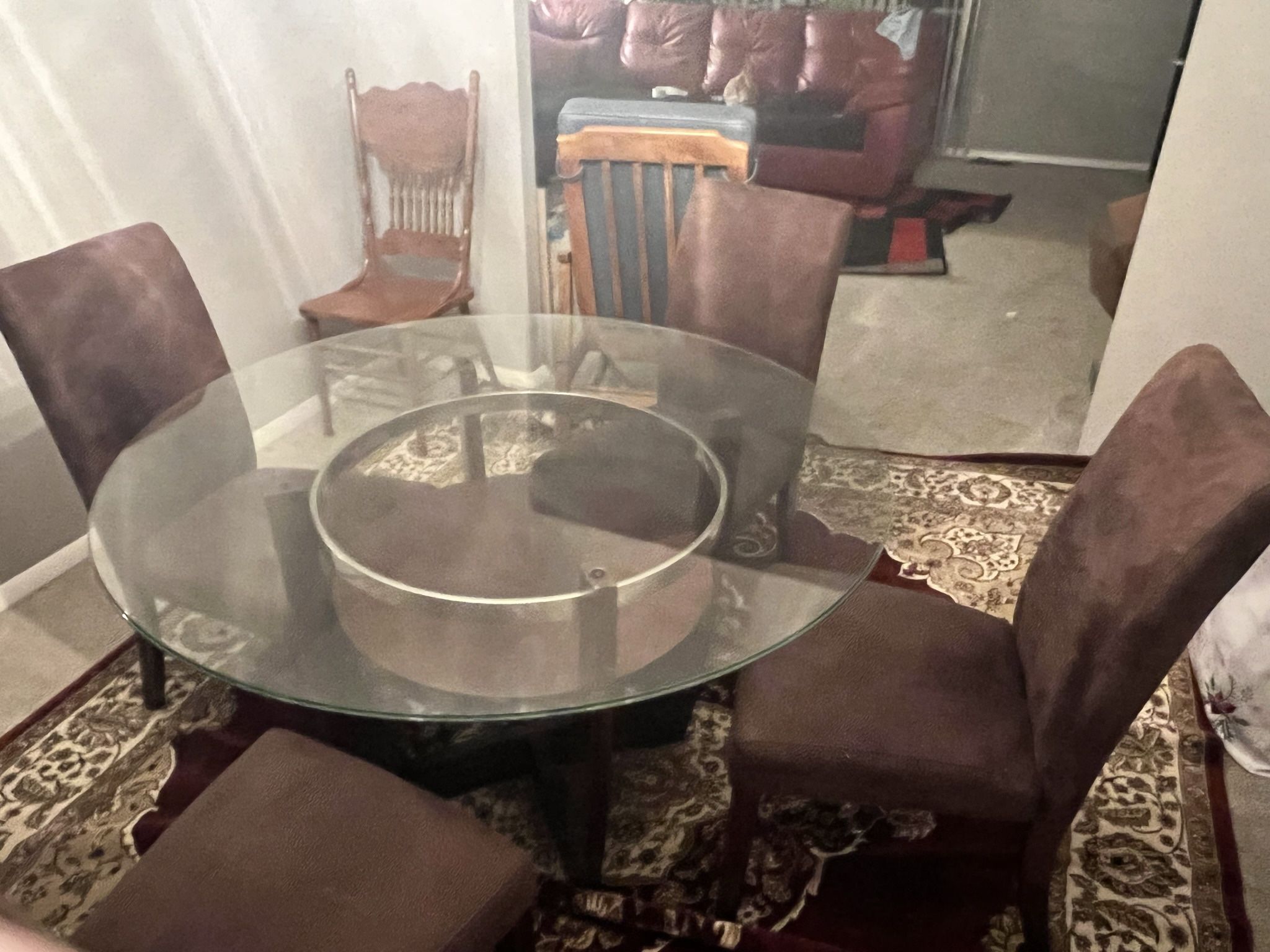Glass Top Kitchen Table Like New