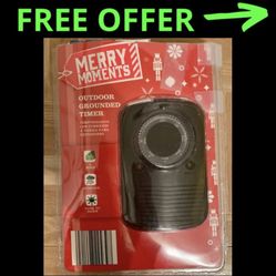Christmas Lights Timer | Merry Moments Outdoor Grounded Timer for Xmas Or Other Outdoor Lighting Use (EUC, barely used)