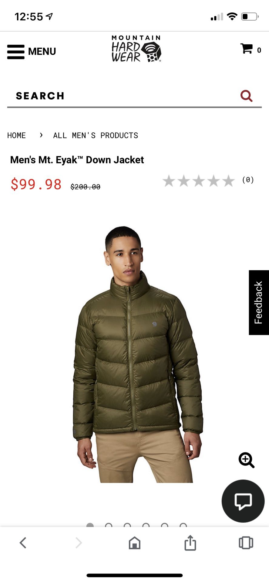 Mountain Hardwear Men's Mt. Eyak™ Down Jacket size M