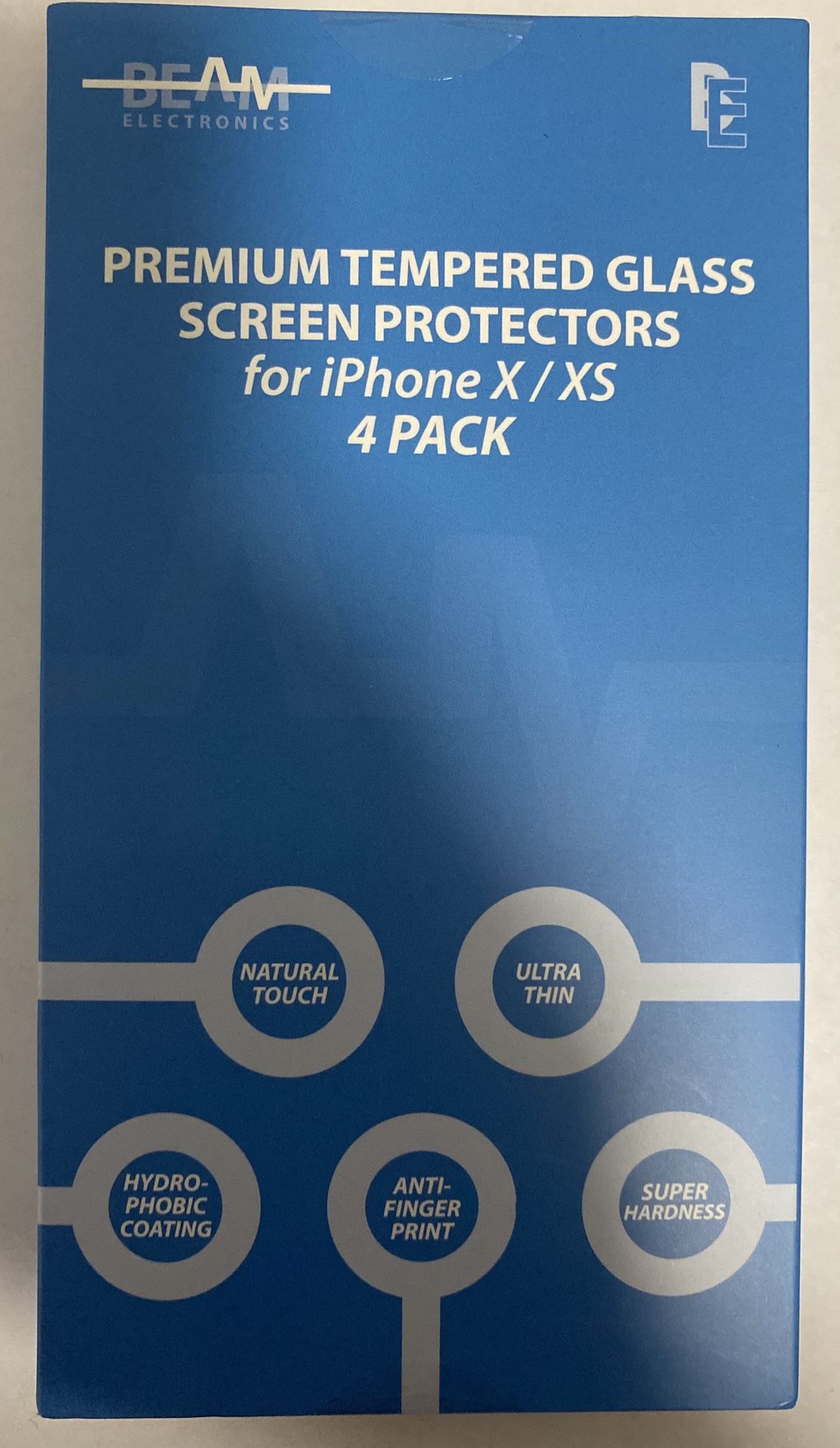 New -4pk tempered glass screen protector iPhone X,XS
