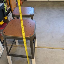 2 Stools For Garage Or Breakfast Bar