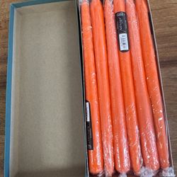 120 Orange Tapper Candles 12in 