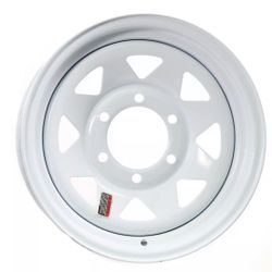 ECUSTOMRIM TRAILER RIM 15 IN. WHITE SPOKE WHEEL 15X6 IN. 6 LUG HOLE