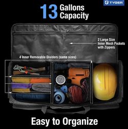 Tyger Rear Underseat Cargo Storage Bag Organizer Large Size 13 Gallons