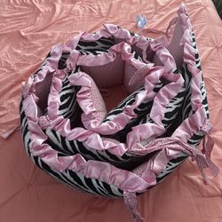 Baby Bedding Zebra Pink Bumper Liner 