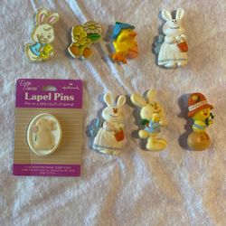 Hallmark Vintage Easter Pins/8 Pins