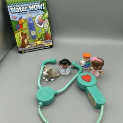 Vet & her assistant Little People set with Water WOW! Activity book & Stethoscope