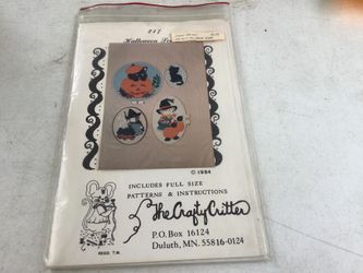 Halloween Scene Patterns And Instructions Full Size New Uncut