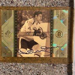 bobby orr autograph And jeremy roenick autograph Cards
