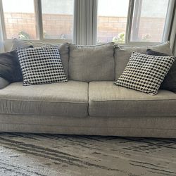 Modern Greige Couch Set (Sofa+Loveseat) Lo