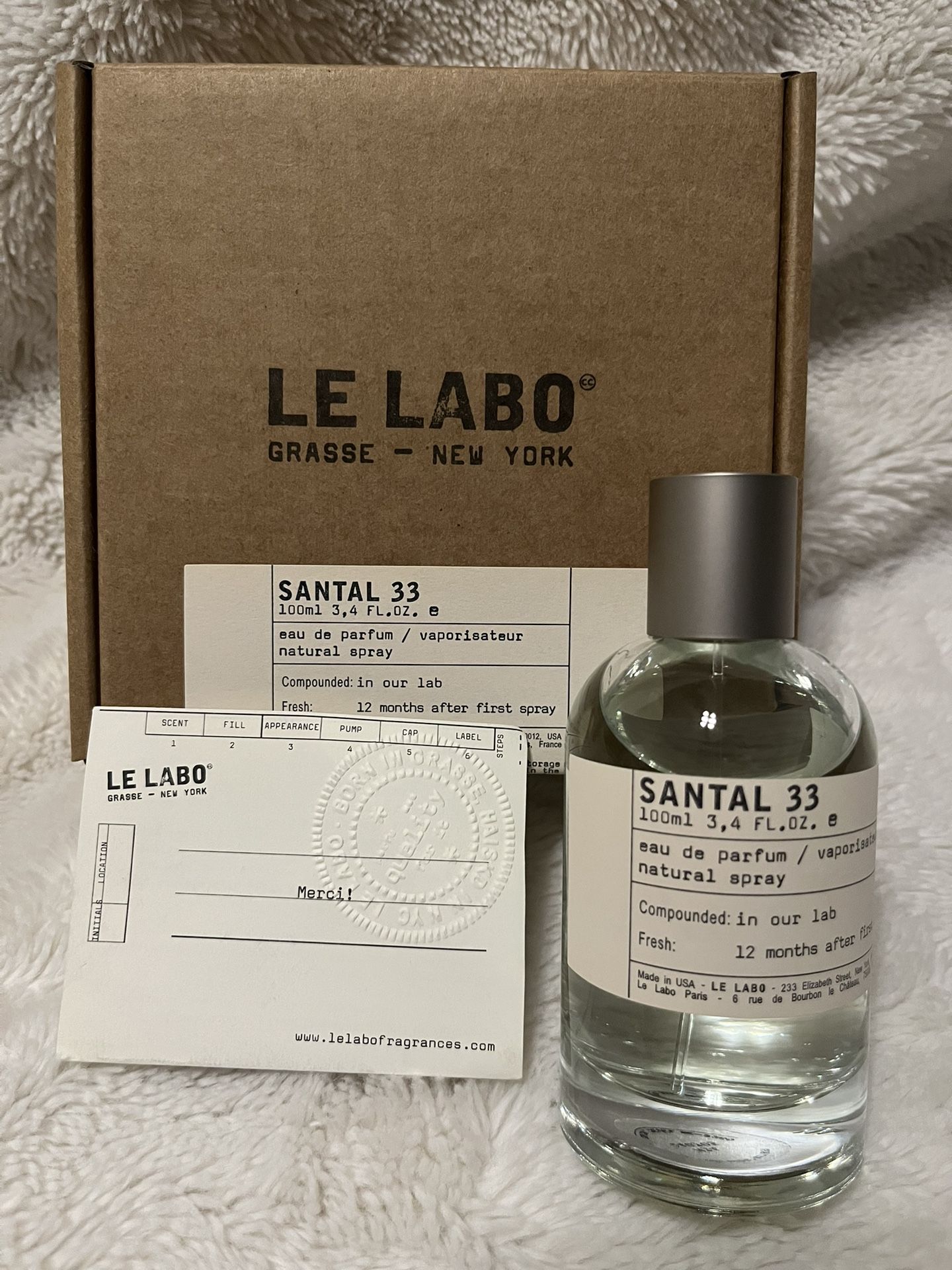 Santal 33 - Le Labo 3.4oz/100ml