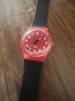 Vintage Swatch Red & Black $25