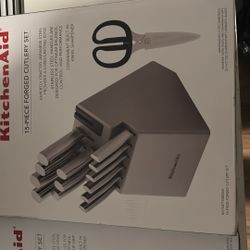 Kitchen Aid Knives Set Silver And Black 