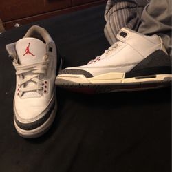 Size US 7Y Nike Jordan 3 Retro White Cement Reimagined 