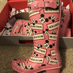 Disney Girls Hunter Boots 1y