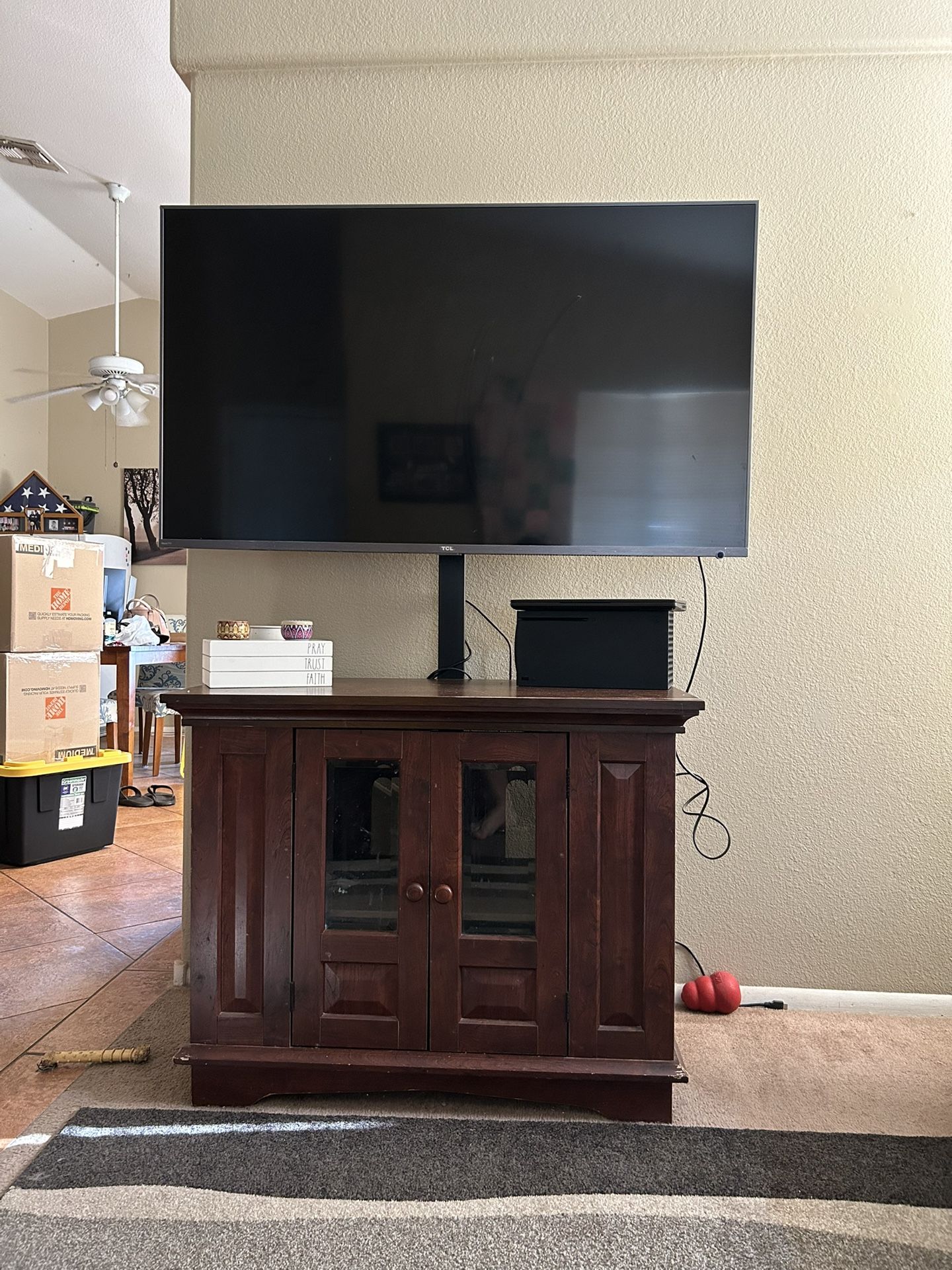 55” Tv And Stand, Couch