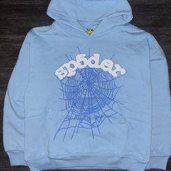 “Sky Blue” Spider Web Hoodie