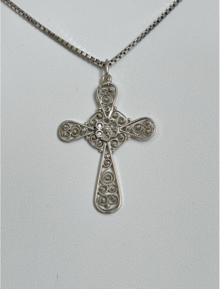 Sterling Silver Cross Pedant Necklace 
