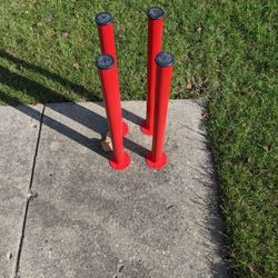 Available! Black IKEA Table with 4 Red Legs  ($20 or best offer) 