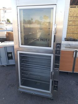 Combo electric convection oven and warmer